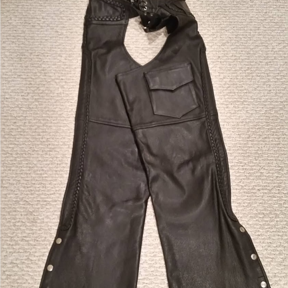 Black Leather Chaps